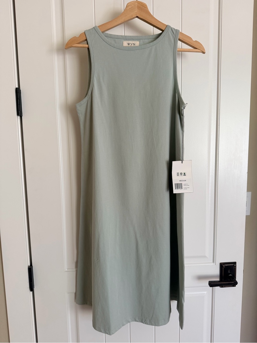 Sleeveless Tank Dress in Sage Green